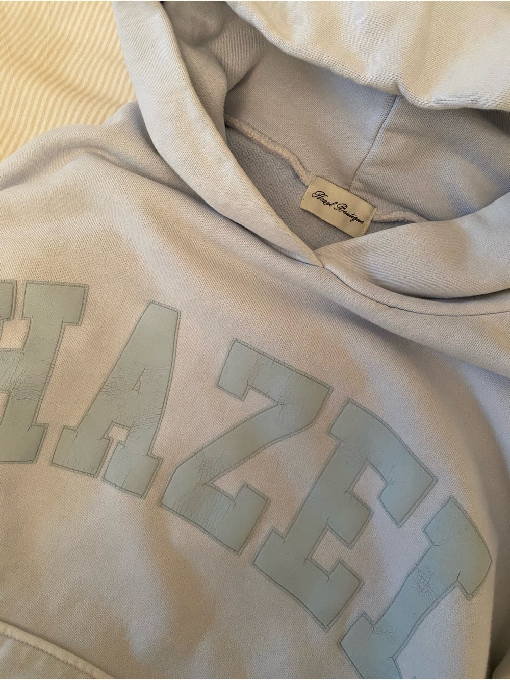 Light blue cotton hazel boutique Pullover Hoodie